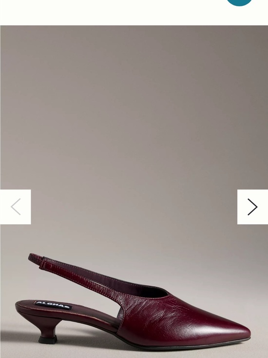 ALOHAS Shoes - ALOHAS Wine Pointed Slingback Kitten Heels